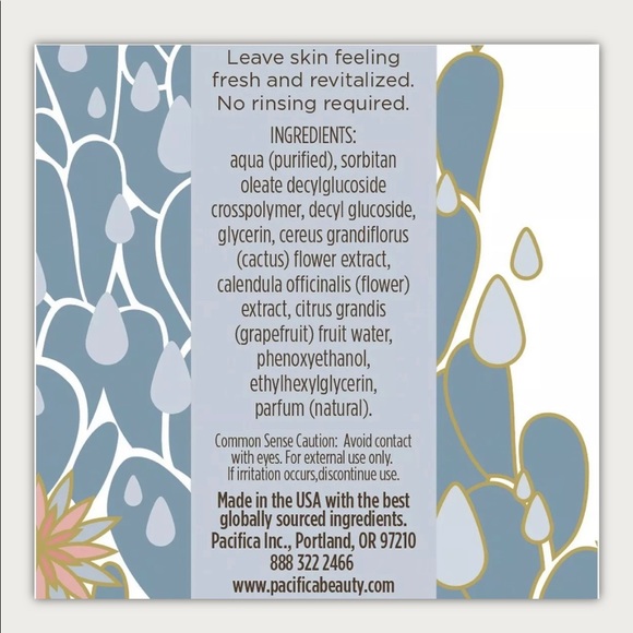 Discontinued Pacifica Cactus Micellar Tonic Water Face Cleaner Skin Cleanse NEW - Picture 6 of 6